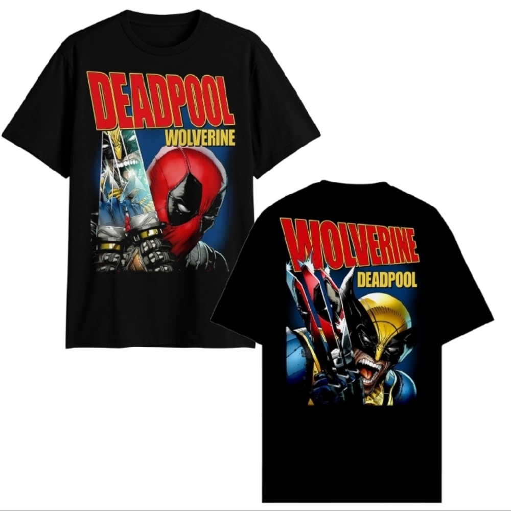 Marvel Deadpool Wolverine Black T-Shirt